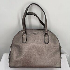 Kate Spade New York Metallic Leather Satchel with Crystal Embellishments